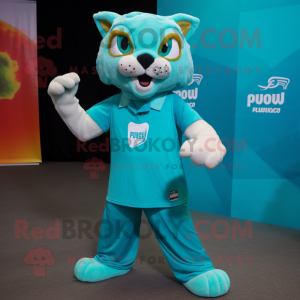 Turquoise Puma mascotte...