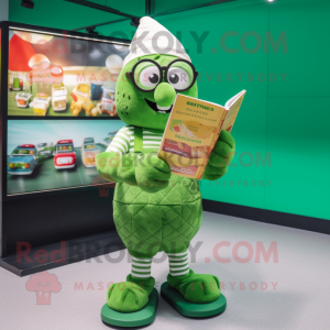 Grüne Eiscreme Maskottchen...