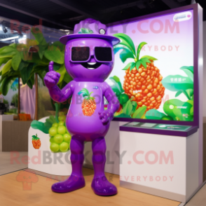 nan Grape mascot costume character dressed with a Bikini and Digital watches