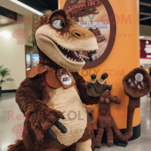 Bruin Utahraptor mascotte...