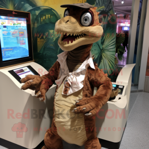 Bruin Utahraptor mascotte...