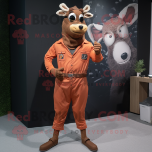 Rust Deer mascotte kostuum...