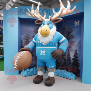 Sky Blue Irish Elk maskot...