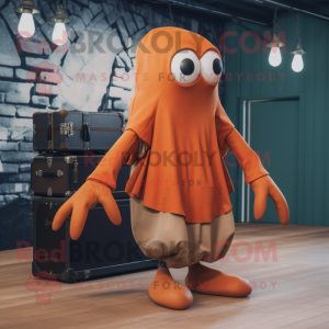 Rust Squid maskot kostym...