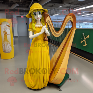 Gul Celtic Harpe maskot...