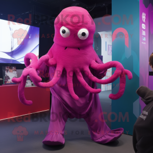 Magenta Kraken maskot...