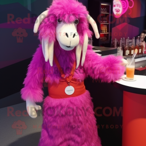 Magenta Angora ged maskot...