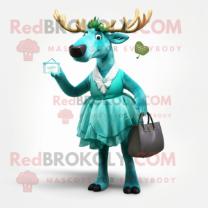 Cyan Irish Elk maskot...