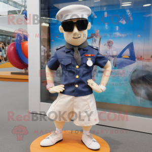  Navy Soldier maskot kostym...