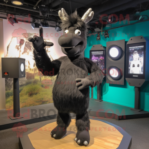 Black Donkey maskot kostym...