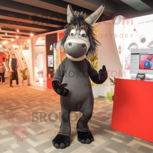 Black Donkey maskot kostym...