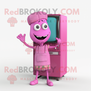 Rosa TV maskot kostym...