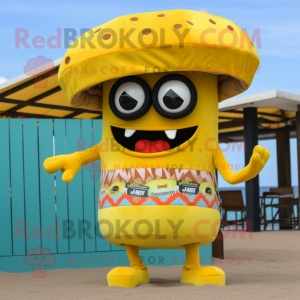 Yellow Burgers maskot drakt...