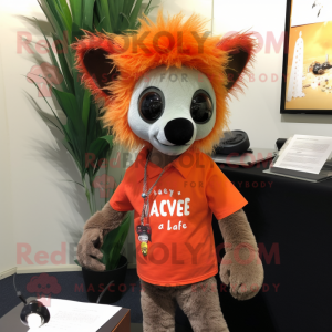 Oranje Aye-Aye mascotte...