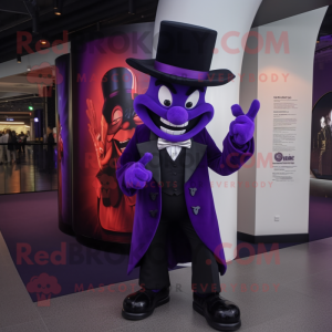 Purple Devil maskot kostume...