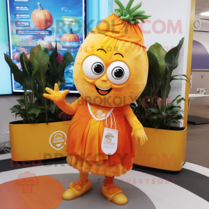 Orange Løg maskot kostume...