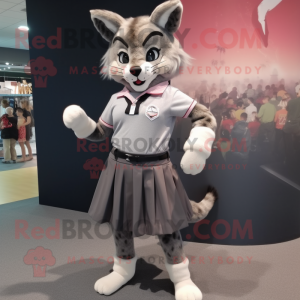nan Lynx mascot costume character dressed with a Skirt and Belts