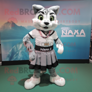 nan Lynx mascot costume character dressed with a Skirt and Belts