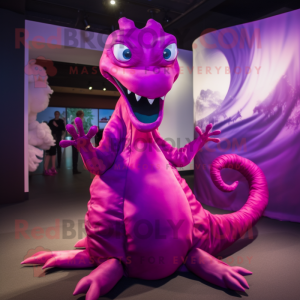 Magenta Hydra maskot drakt...