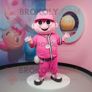 Pink Baseball Ball mascotte...