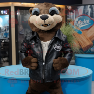  Otter maskot kostym...