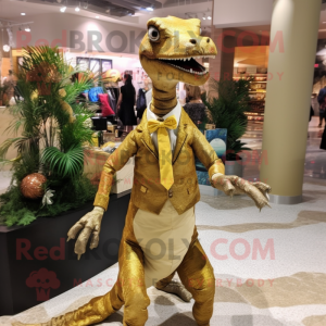 Gold Coelophysis maskot...