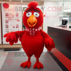 Red Chicken mascotte...