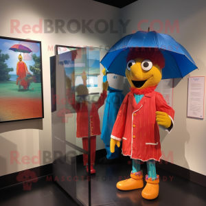nan Jambalaya mascot costume character dressed with a Raincoat and Ties