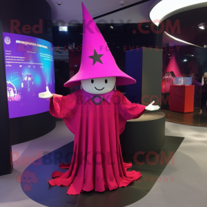 Magenta Witch S Hat maskot...