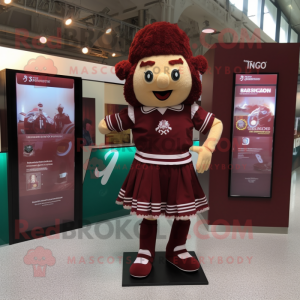 Maroon Irish Dancer maskot...
