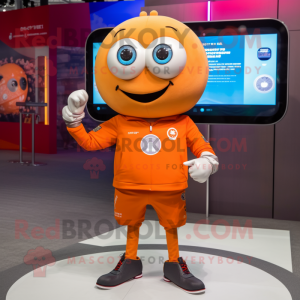 Orange Soccer Ball maskot...