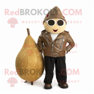 Tan Pear mascotte kostuum...