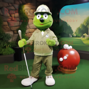 Olive Golf Ball mascotte...