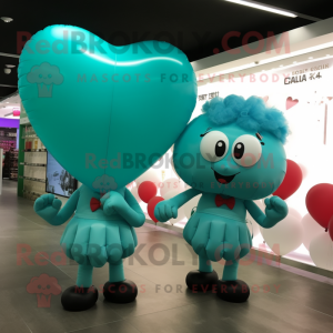 Teal Heart Shaped Balloons...