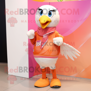 Peach Dove maskot drakt...