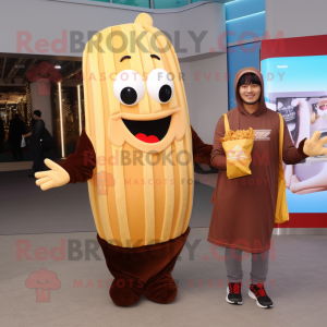 Brown French Fries mascotte...