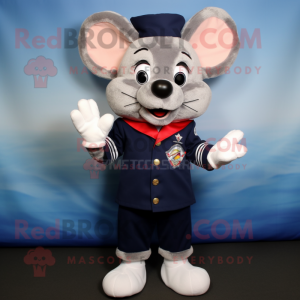 Navy Mouse maskot drakt...