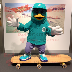 Teal Skateboard mascotte...