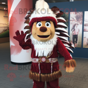 Maroon Chief maskot kostume...