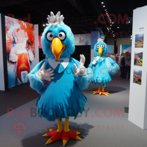 Cyan Roosters Maskottchen...