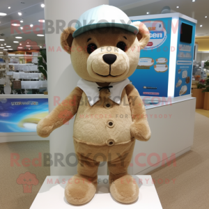 Beige Teddy Bear maskot...