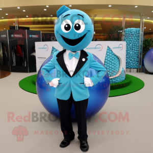 Cyan golfbold maskot...