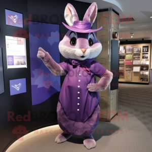 Purple Wild Rabbit maskot...