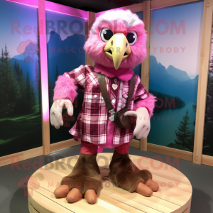Pink Eagle mascotte kostuum...