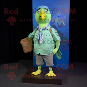 Lime Green Pigeon mascotte...