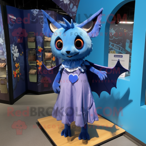 Blue Fruit Bat maskot-dräkt...