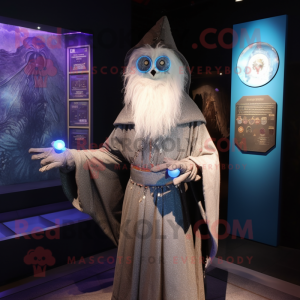 Sølv Wizard maskot kostume...