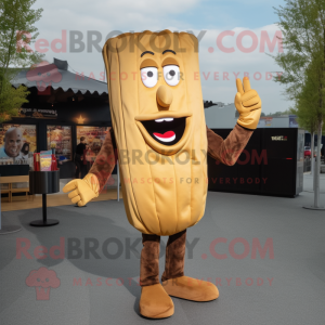 Brown French Fries mascotte...