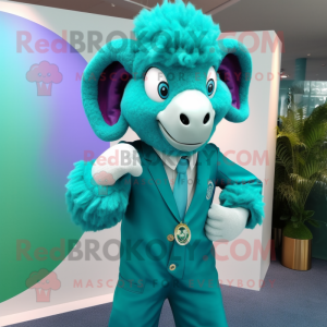 Turquoise Ram mascotte...