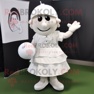 Witte golfbal mascotte...